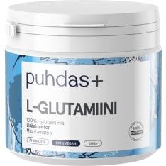 Puhdas+ L-glutamiini 200 g ravintolisä