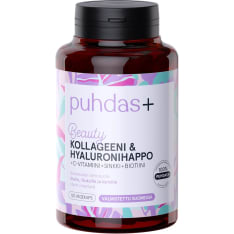 Puhdas+ Beauty Kollageeni&Hyalyronihappo 120 kaps. ravintolisä