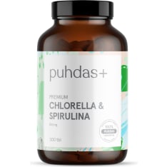 Puhdas+ Premium Chlorella&Spirulina 300 tbl. ravintolisä