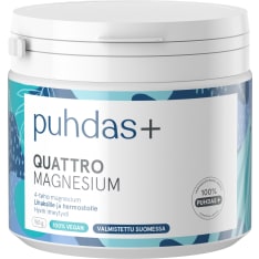 Puhdas+ Quattro Magnesium 150 g ravintolisä