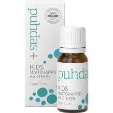 Puhdas+ Maitohappobakteeri tippa kids 7,5 ml ravintolisä