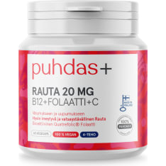 Puhdas+ Rauta+B12+Folaatti+C 60 kaps. ravintolisä