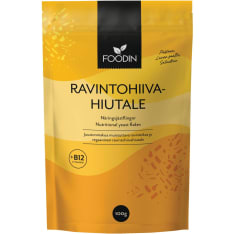 Foodin 100 g ravintohiivahiutale + B12
