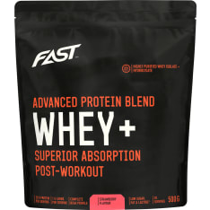 Fast Whey+ Mansikka 500g proteiinijauhe