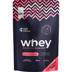 PULS Whey Metsämansikka 550g proteiinijauhe
