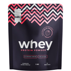 PULS Whey Metsämansikka 1kg proteiinijauhe