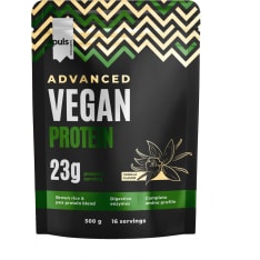 PULS VEGAN Proteiini Vanilja 500g proteiinijauhe