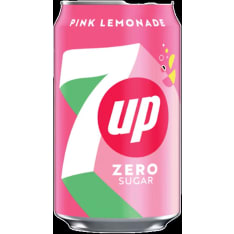 7UP Zero Pink Lemonade sugar free soft drink 0,33l