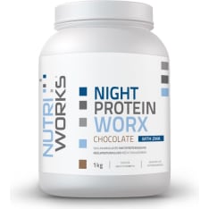 Nutri Works Night Protein WorX with ZMA Chocolate 1000 g proteiinijauhe