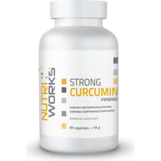 Nutri Works Strong Curcumin+piperine 90 vegekaps. ravintolisä