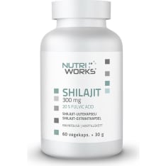 Nutri Works Shilajit 300 mg 60 veg capsules dietary supplement