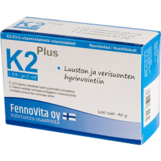 Fennovita K2 Plus 200 µg 100 tabl. ravintolisä