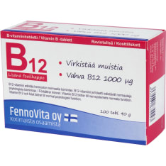 Fennovita B12 + foolihappo 100 tabl ravintolisä