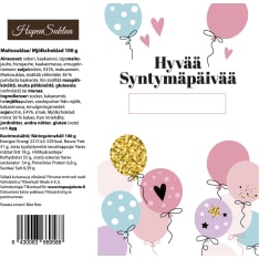 Silver Chocolate Happy Birthday! chocolate bar