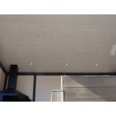 Tammiston Puu valkoinen paneeli pulpettikatto 3 x 3 m, paviljongin sisäkatto