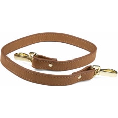 Aarni cognac/gold short deerskin shoulder strap