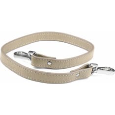 Aarni taupe/silver short deerskin shoulder strap