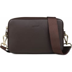 Aarni dark brown/gold large shoulder bag