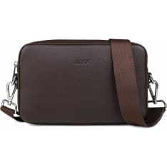 Aarni dark brown/silver large shoulder bag