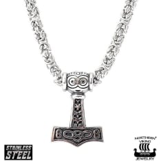 Northern Viking Jewelry Asatru Thor's King's Chain Pendant