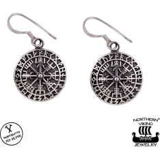 Northern Viking Jewelry Vegvisir earrings