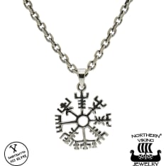 Northern Viking Jewelry Silver Vegvisir hopeariipus