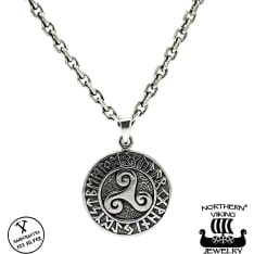 Northern Viking Jewelry Triskele hopeariipus
