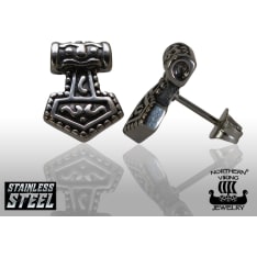 Northern Viking Jewelry Steel Thorin Vasara korvakorut