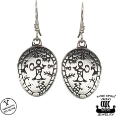 Northern Viking Jewelry Ravenclaw Witch Drum earrings