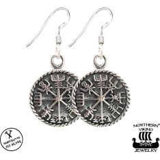 Northern Viking Jewelry Vegvisir earrings