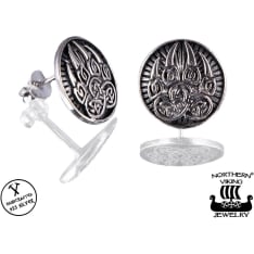 Northern Viking Jewelry Bear Paw earrings