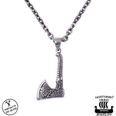 Northern Viking Jewelry Valknut Ax pendant
