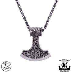 Northern Viking Jewelry Algiz Axehead riipus