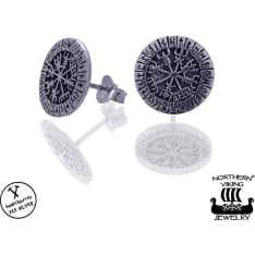 Northern Viking Jewelry Rune Vegvisir earrings