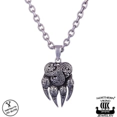Northern Viking Jewelry Bear Claw And Triskele riipus