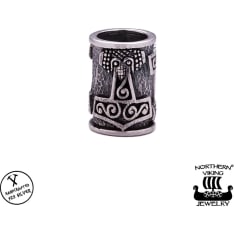 Northern Viking Jewelry Silver Raven Thor's Hammer partakoru