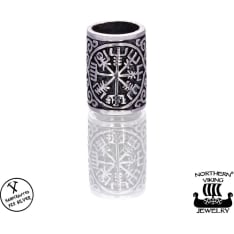 Northern Viking Jewelry Silver Vegvisir partakoru