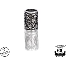 Northern Viking Jewelry Silver Guardian Wolf partakoru