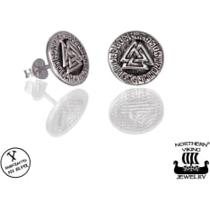 Northern Viking Jewelry Rune Valknut earrings