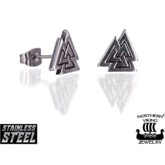 Northern Viking Jewelry Valknut earrings