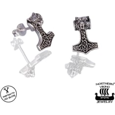 Northern Viking Jewelry Wolf Head Thorin Vasara korvakorut