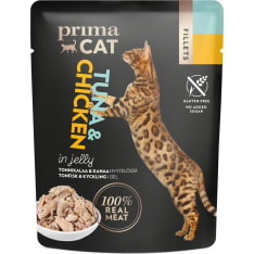 PrimaCat Fillets Tonnikalaa ja kanaa hyytelössä 50 g