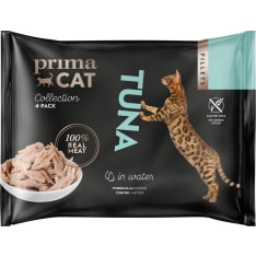 PrimaCat Fillets Tonnikalaa vedessä 4 x 50 g kissan täydennysravinto