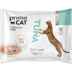 PrimaCat Soup Tonnikalaa liemessä 4 x 40 g kissan täydennysrehu