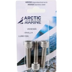 Arctic Marine DIN912 AISI 316 M10x40mm 3 kpl Kuusiokoloruuvi