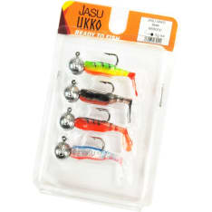 Jasu Ukko 3 cm jigs 4 pcs + jig heads 4 pcs jig set