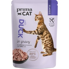 PrimaCat Classic ankkaa kastikkeessa 85 g kissan märkäruoka