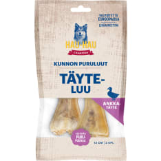 Hau-Hau Champion Kunnon puruluut Täyteluu ankka 12 cm, 110 g koiran puruluu