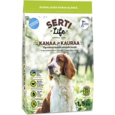 Sertilife 1,5 kg kanaa ja kauraa koiran täysravinto