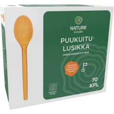Nature Line 17 cm 70 kpl puukuituruokalusikka